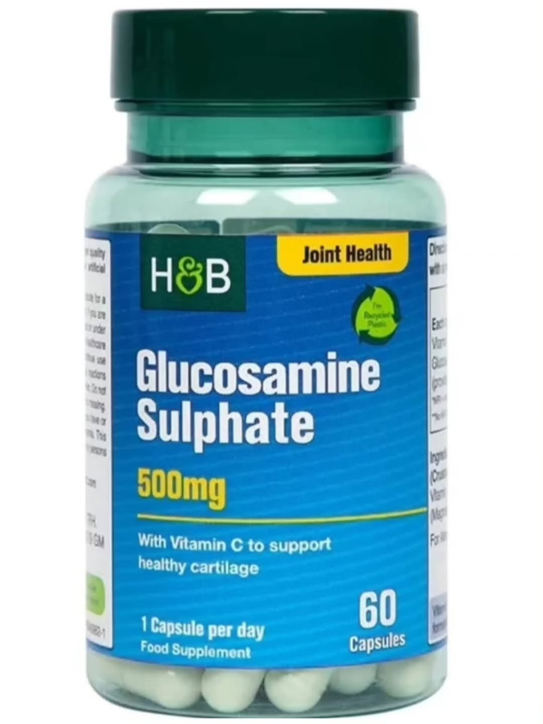 کپسول گلوکوزامین ۵۰۰ + ویتامین C هلند اند برکت انگلیس